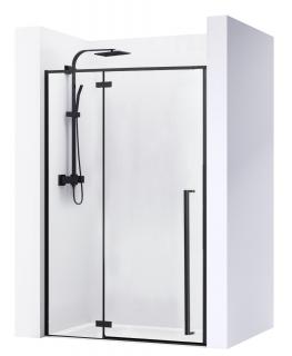 Drzwi prysznicowe uchylne Rea Fargo Black mat 120 cm