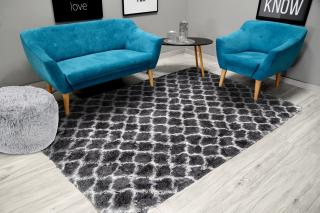 Dywan pluszowy Clover Dark Grey 140 x 200