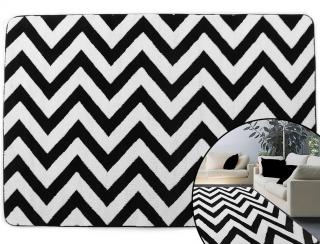 Dywan pluszowy Clover Zig Zag Black 200 x 300