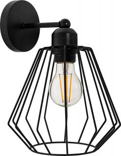 Lampa Kinkiet Ścienny Metalowy Loft  392226 Czarna