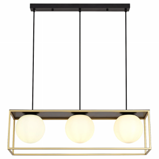 LAMPA SUFITOWA CZARNO ZŁOTA APP1164-3CP