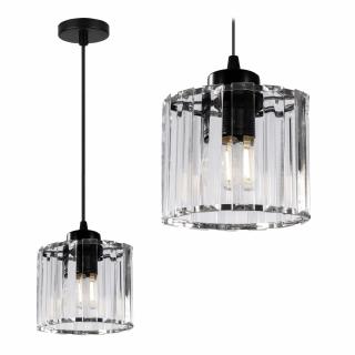 Lampa Sufitowa Kryształ APP511-1CP Czarna