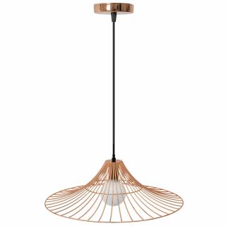 Lampa Sufitowa Wisząca Płaska Okrągła Loft  APP483-1CP Różowe Złoto