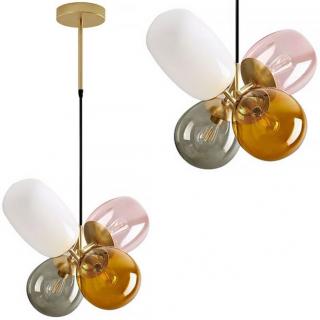 Lampa Sufitowa Wisząca Szklana APP436-4C Multicolor