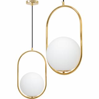 Lampa Sufitowa Wisząca Szklana Kula  APP473-1CP Biała