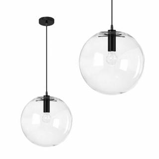 Lampa sufitowa wisząca szklana Lassi 30 cm APP308-1CP Czarna