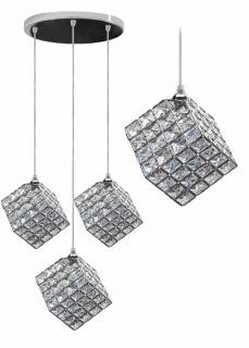 LAMPA WISZĄCA GLAMOUR KOSTKA APP722-3PR CHROM