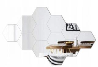 Lustro  Hexagon 380515 komplet 8 szt