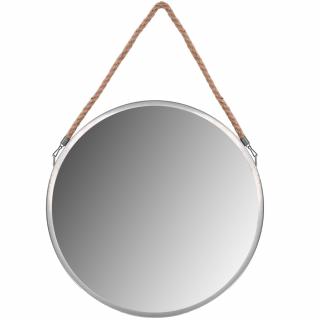 LUSTRO NA LINIE OKRĄGŁE SREBRNE  40CM KLMH-0410S-1