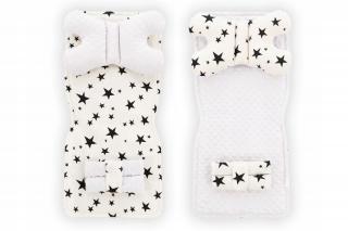 Mata do wózka dwustronna 4w1 White/Black Star