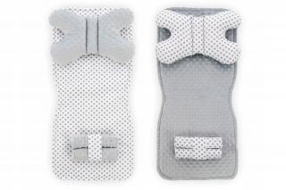 Mata do wózka dwustronna 4w1 White/Grey Dots