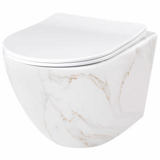 Miska WC wisząca Rea Carlos Rimless Flat Aiax Shiny