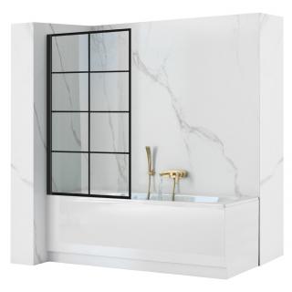 Parawan nawannowy Stały Rea Lagos-1 Fix Black 70 cm - Czarny