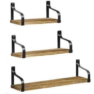 Półka ścienna drewniana 322183 kpl. 3 szt