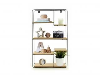 PÓŁKA ŚCIENNA LOFT METALOWA CZARNA INDUSTRIALNY 70X40CM SG1810-03