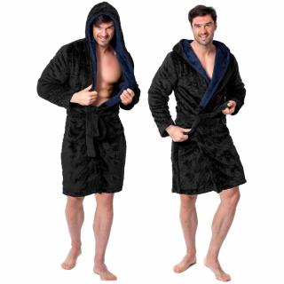 Szlafrok męski Jordan Black Navy M