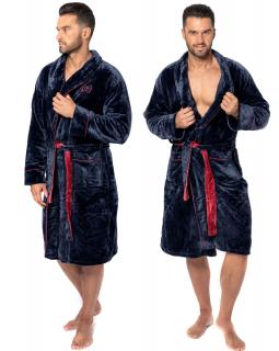 Szlafrok Męski Roger Navy Red XL