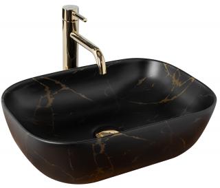 Umywalka nablatowa Rea Belinda Black Marble Mat