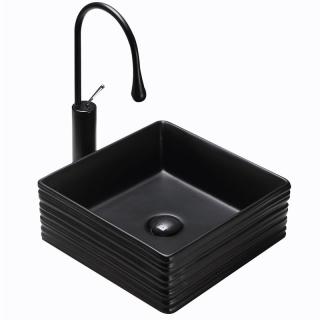 Umywalka Nablatowa REA Solo Black Mat