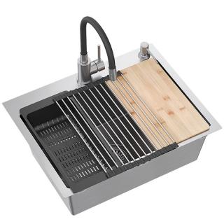 Zlewozmywak stalowy Quadron LUKE 110 Workstation Nikiel 58 x 45 cm