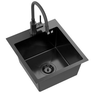 Zlewozmywak stalowy Quadron Luke 90 Czarny 40 x 45 cm