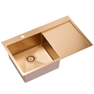 Zlewozmywak stalowy Quadron Russel 111 Miedziany 78 x 48 cm