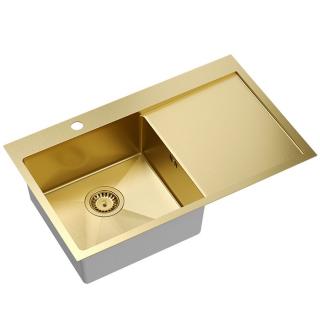 Zlewozmywak stalowy Quadron Russel 111 Złoty 78 x 48 cm