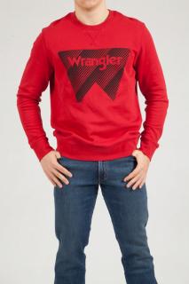 Bluza Męska Wrangler FESTIVAL Logo Warp Red W6M1HYX47