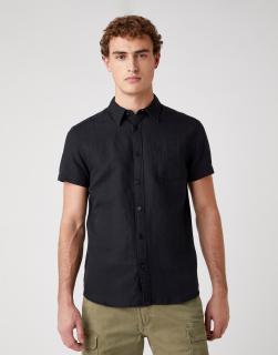 Koszula Męska Wrangler Ss 1 Pkt Shirt Black W5J7LO100