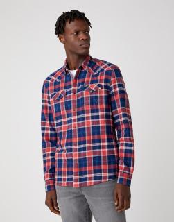 Koszula Męska Wrangler Western Shirt In Rococco Red W5A03TXA4