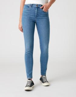 Spodnie Damskie Wrangler High Skinny Jeans In Shaded Sky W27HZL29C