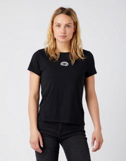 T-shirt Damski Wrangler Ss Rainbow Tee Black W7ZDD3100