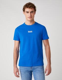 T-shirt Męski Wrangler Short Sleeve Seas Logo Tee In Blue W7AKGFX05