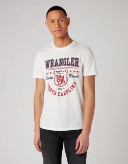 T-shirt Męski Wrangler SS Americana Tee OFF White W7M8D3737
