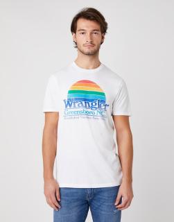 T-shirt Męski Wrangler Ss Graphic Tee White W7AID3989