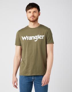T-shirt Męski Wrangler Ss Logo Tee Ivy Green W7MMD3XIX