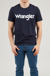 T-shirt Męski Wrangler Ss Logo Tee Navy W7M0D3114