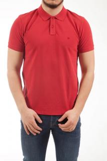 T-shirt Męski Wrangler Ss Polo Red W7MJK4X47