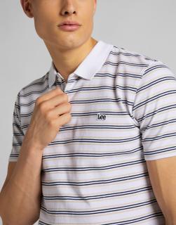 T-shirt Męskie Lee Stripy Polo White L63PLC12