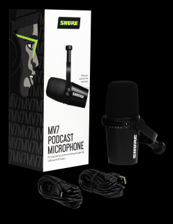 Shure MV7 - dynamiczny mikrofon na USB / XLR