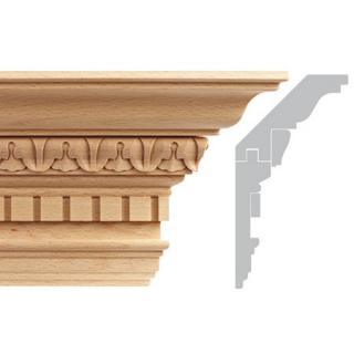 Gzyms drewniany rzeźbiony sztukateria 130x70x1200 mm  EM00414