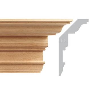 Gzyms drewniany rzeźbiony sztukateria 130x70x1200 mm EM00417