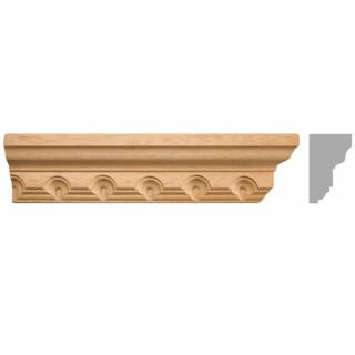 Gzyms drewniany rzeźbiony sztukateria 45x28x1200 mm EM00270