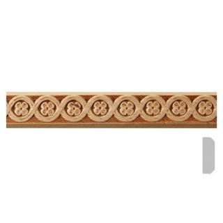 listwa drewniana ozdobna z wzorem 22x6x1200 mm  EM00563