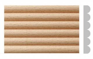 Listwa drewniana ryflowana sztukateria 51x7x1200 mm  EM00252