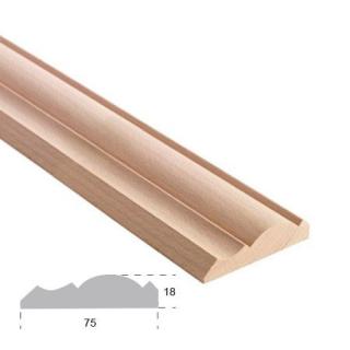 listwa, gzyms drewniany rzeźbiony 75x18x1200 mm EM00620L