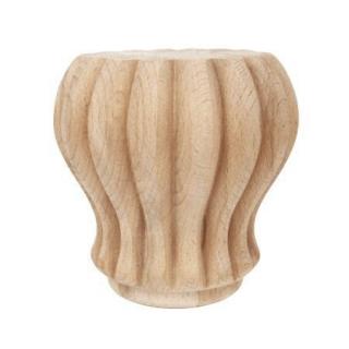Noga nóżka drewniana meblowa ryflowana ∅ 120 x H120 mm - WY01029