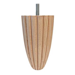 Noga, nóżka drewniana meblowa ryflowana  ∅ 90xH160mm WY01028
