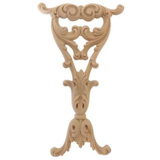 Ornament ażurowy aplikacja z pyłu drzewnego 205xH440 mm F560336