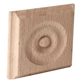 Ornament  narożnik, pilaster drewniany  68x64x10 mm -  EM4004A